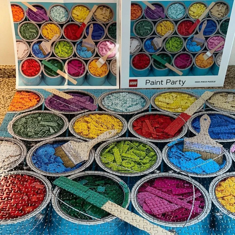 LEGO Paint 🎨 Party Puzzle 🧩 with Vibrant Colors 1000 Piece Brain 🧠 Challenge